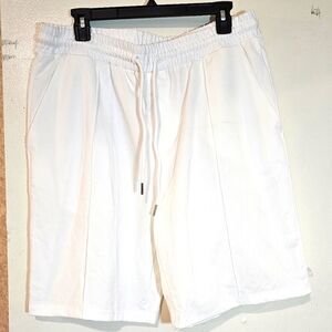 Coofandy Men's White Shorts L